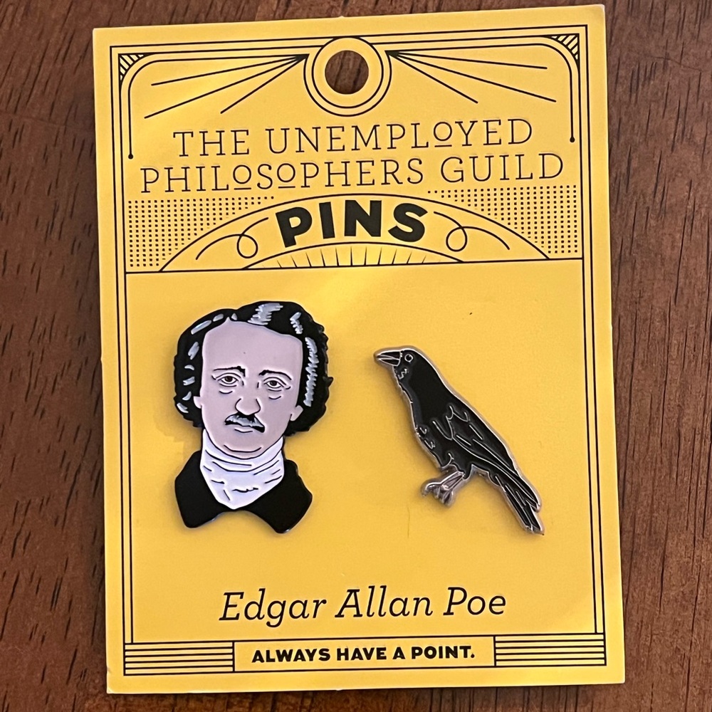 Edgar Allen Poe pins- The Unemployed Philosophers Guild